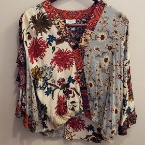 Umgee split sleeve blouse